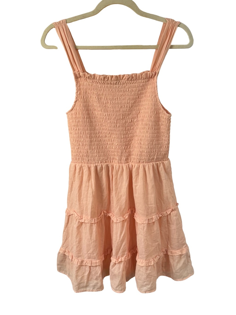 🪸🍑 wild fable Peach Coral summer Smocked Tiered Mini Sundress for Women - Picture 1 of 6